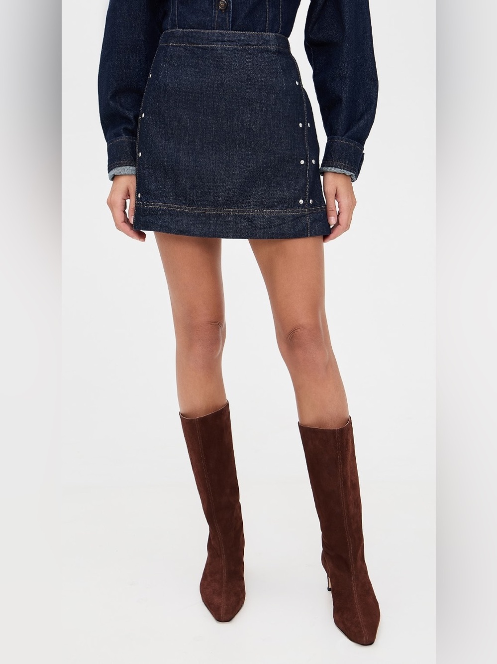 NWT ALIGNE Hadley denim mini skirt in indigo
